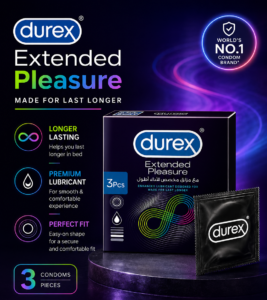 Durex Condoms Extended Pleasure 3 Pieces